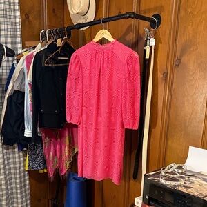 Trina Turk Vibrant Pink Lace Top